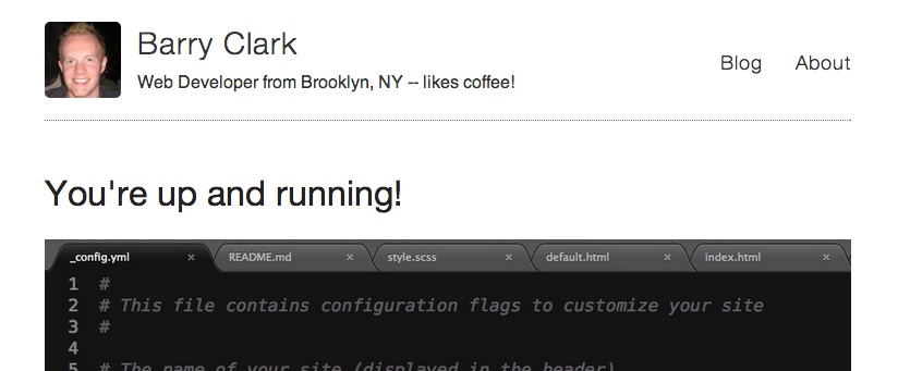 Jekyll Now Theme Screenshot Jekyll Now Theme Screenshot