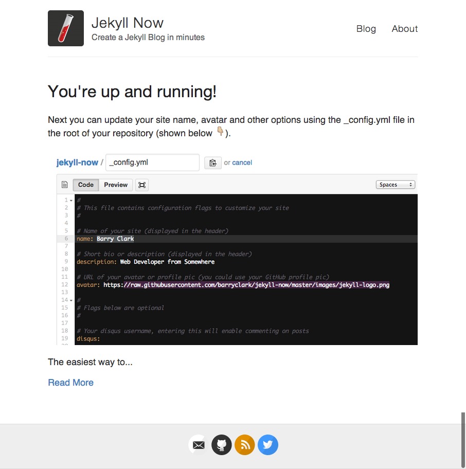 Jekyll Now Theme Screenshot Jekyll Now Theme Screenshot